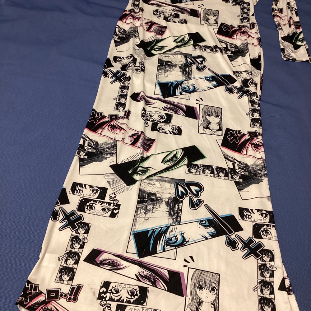 Fashion Nova Anime bodycon one-shoulder dress, size 3X - Picture 4 of 10